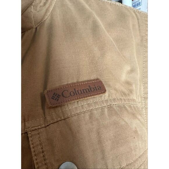 Columbia Men's Khaki Tan Insulated Thick Flannel Winter Jacket Size Medium - Picture 3 of 10